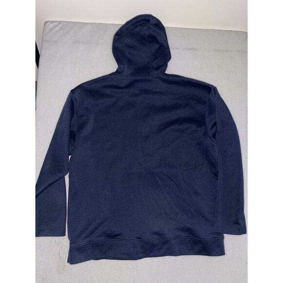 Vintage Nike Center Swoosh Hoodie Mens M Navy 1/2 Zip Pullover Silver Tag Y2K - Picture 4 of 4